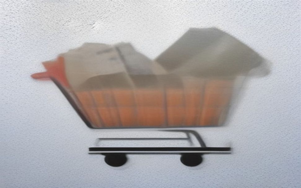 Vector illustration of a shopping cart as a symbol of Retail Media